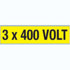 Autocollant '…Volt'  - noir su jaune fibre vinyle